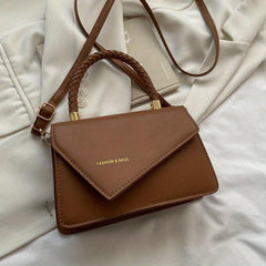 Embossed Handbag PU Crossbody Bag Top Handle Flap Purse