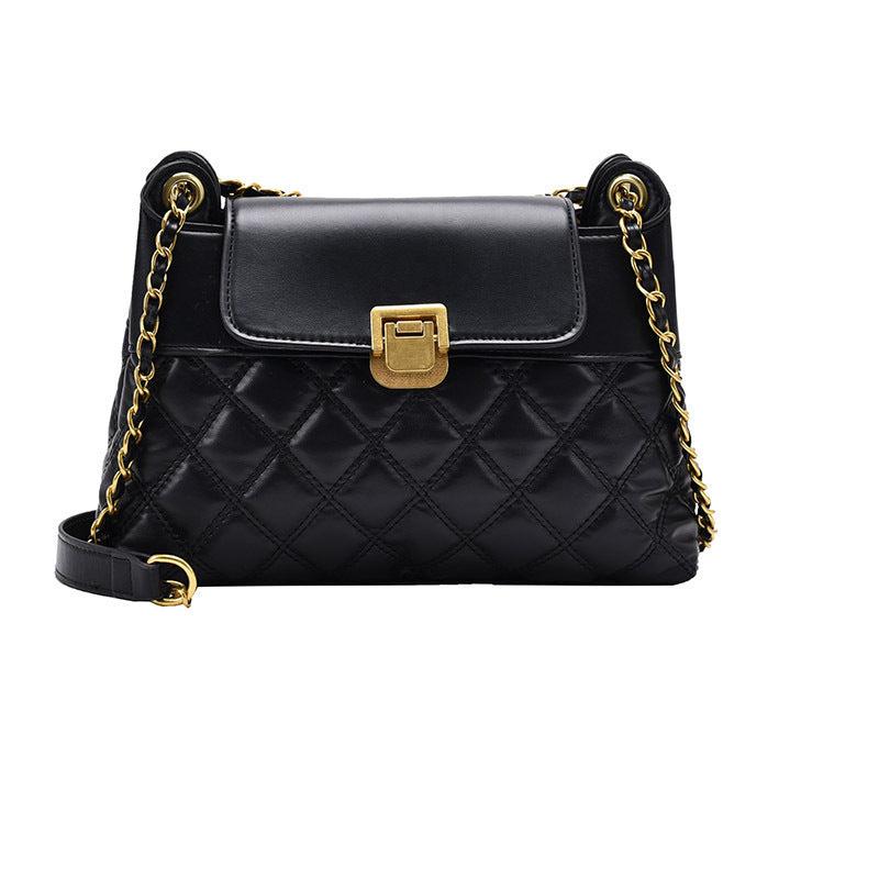 Quilted Flap Crossbody Bag Kiss Lock Handbag