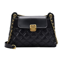 Quilted Flap Crossbody Bag Kiss Lock Handbag