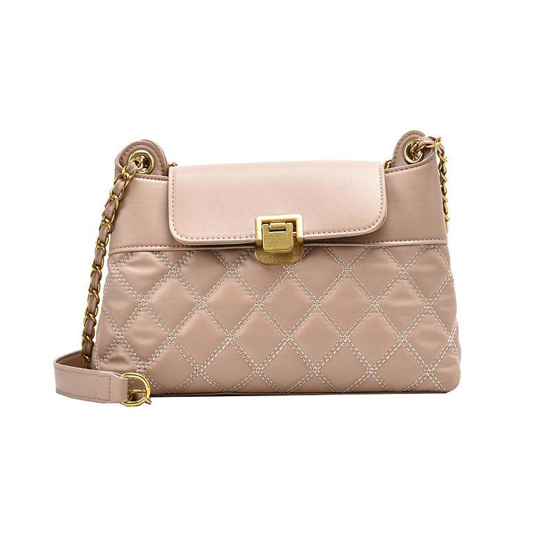 Quilted Flap Crossbody Bag Kiss Lock Handbag
