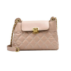 Quilted Flap Crossbody Bag Kiss Lock Handbag