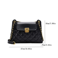 Quilted Flap Crossbody Bag Kiss Lock Handbag