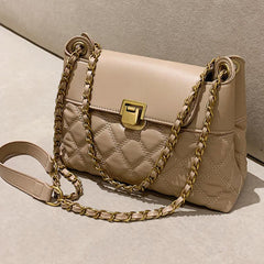 Quilted Flap Crossbody Bag Kiss Lock Handbag