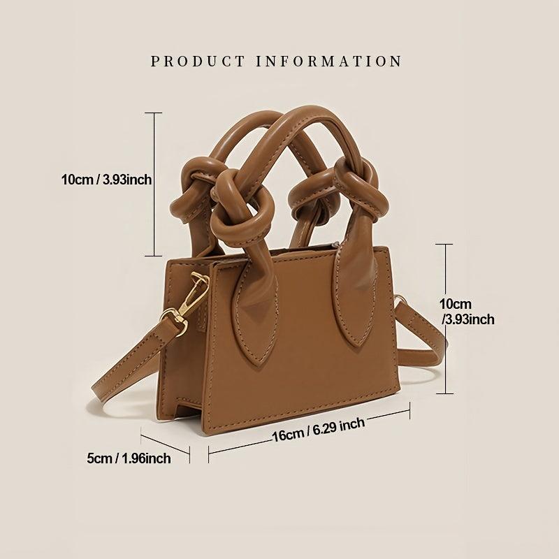 Small Square Bag Zipper Shoulder Bag Crossbody Purse