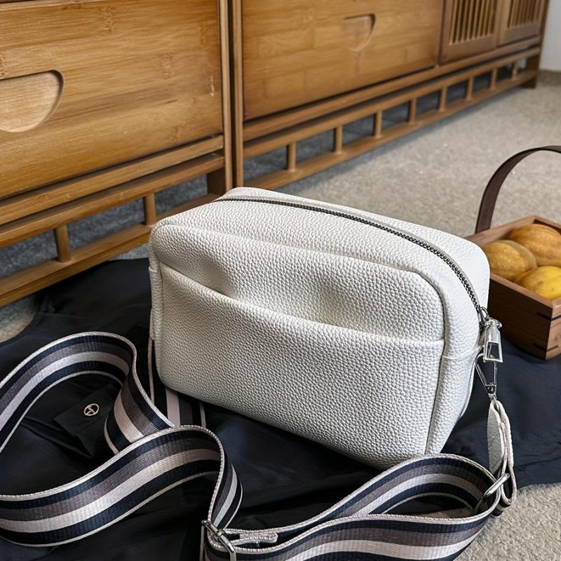 Minimalist Square Zipper Shoulder Bag for Women