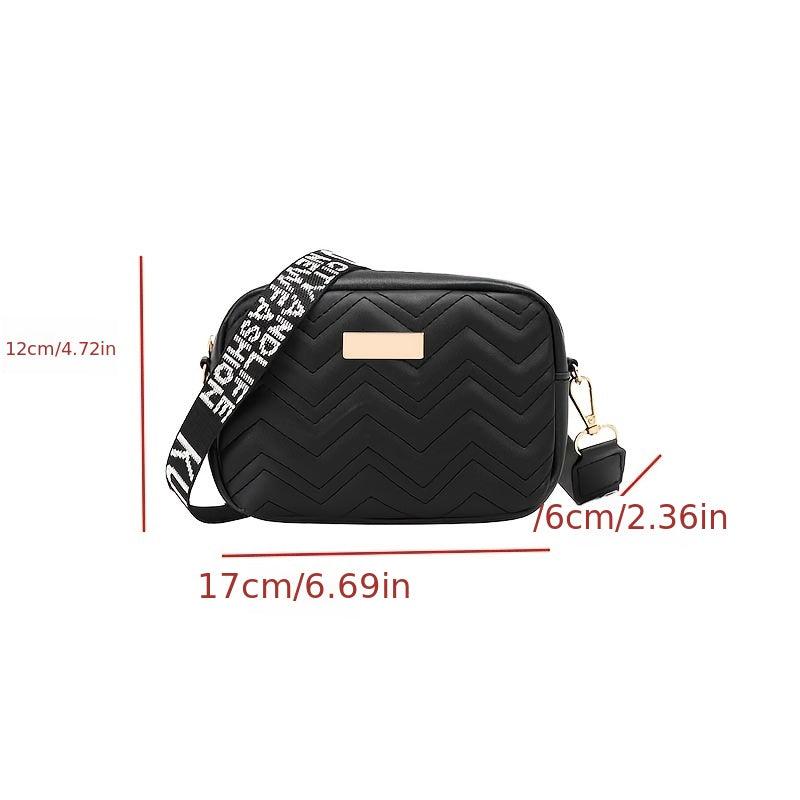 Quilted Crossbody Bag Women's Square Purse 6.69 Inch