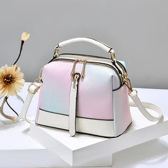Ombre Crossbody Bag Faux Leather Purse Zipper Shoulder Bag