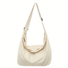 Large Crossbody Canvas Hobo Bag for School Travel Work