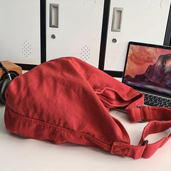 Large Crossbody Canvas Hobo Bag for School Travel Work