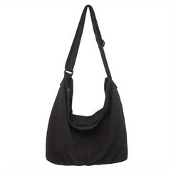 Large Crossbody Canvas Hobo Bag for School Travel Work
