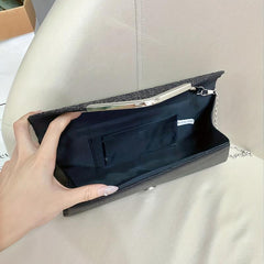 Sequins Flap Clutch Bag Evening Party Bag Metal Chain Crossbody Bag