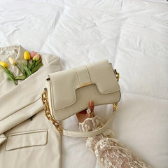 Embroidered Chain Shoulder Bag for Women