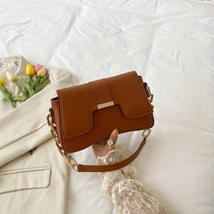 Embroidered Chain Shoulder Bag for Women