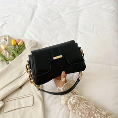 Embroidered Chain Shoulder Bag for Women