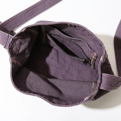 Vintage Canvas Crossbody Bag Retro Large Capacity Shoulder Bag