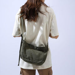 Vintage Canvas Crossbody Bag Retro Large Capacity Shoulder Bag