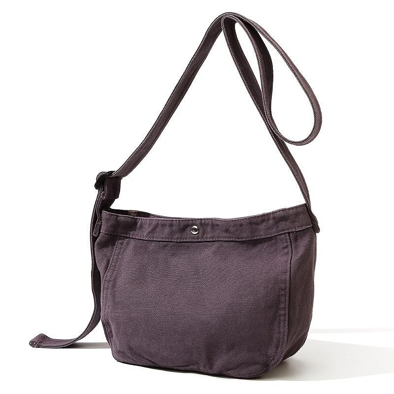 Vintage Canvas Crossbody Bag Retro Large Capacity Shoulder Bag