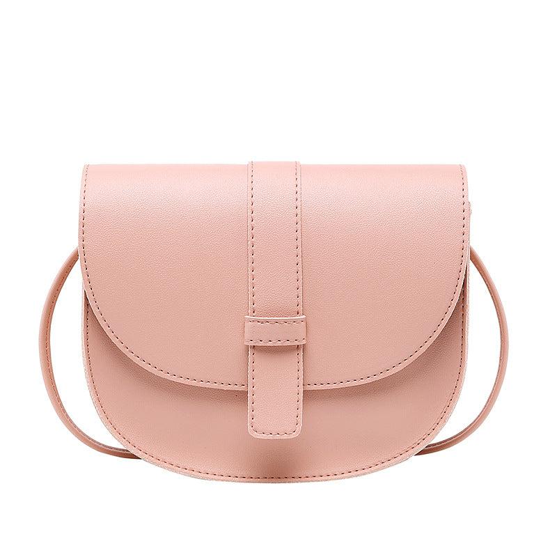 Minimalist Saddle Bag Mini Crossbody Faux Leather Purse 7x6x2 Inch