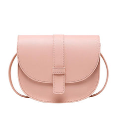 Minimalist Saddle Bag Mini Crossbody Faux Leather Purse 7x6x2 Inch