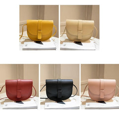 Minimalist Saddle Bag Mini Crossbody Faux Leather Purse 7x6x2 Inch