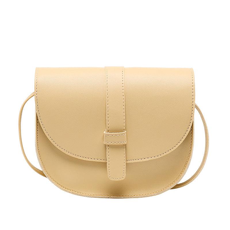 Minimalist Saddle Bag Mini Crossbody Faux Leather Purse 7x6x2 Inch