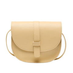 Minimalist Saddle Bag Mini Crossbody Faux Leather Purse 7x6x2 Inch