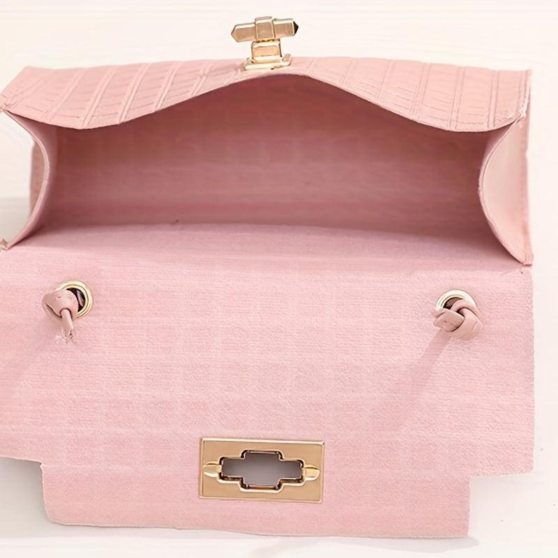 Mini Scarf Handle 3D Plaid Satchel Crossbody Handbag