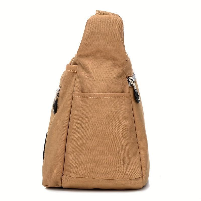Letter Patch Crossbody Bag Nylon Shoulder Bag Travel Shopping