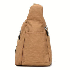 Letter Patch Crossbody Bag Nylon Shoulder Bag Travel Shopping