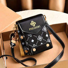 Small Faux Leather Crossbody Bag w/ Adjustable Strap