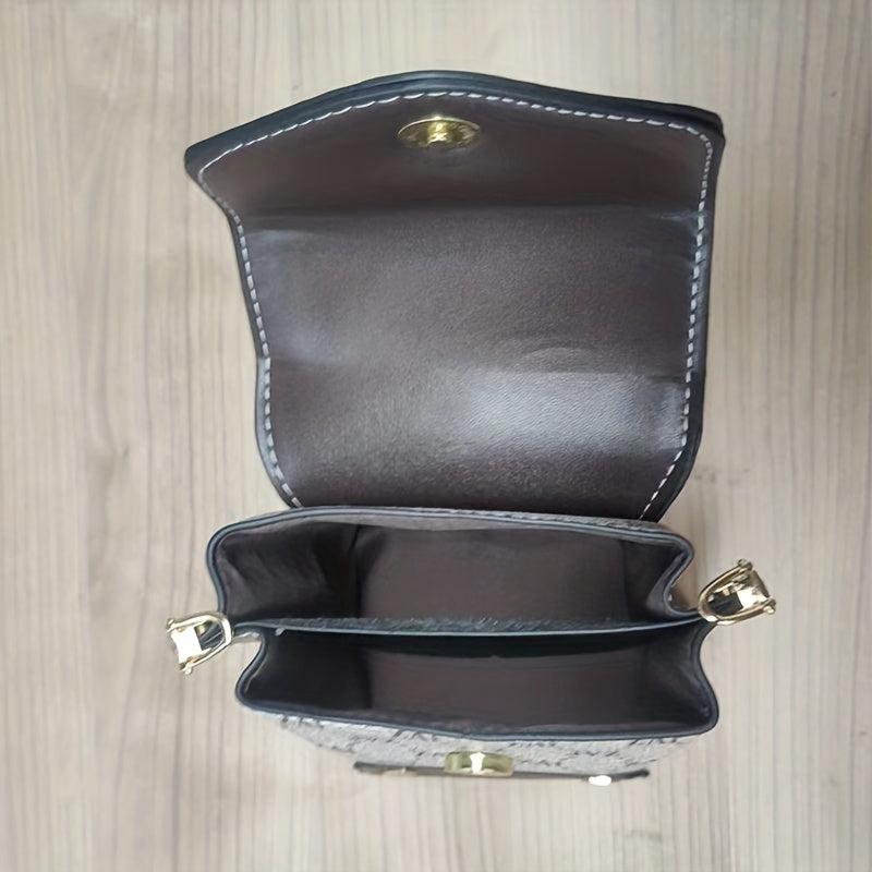 Small Faux Leather Crossbody Bag w/ Adjustable Strap