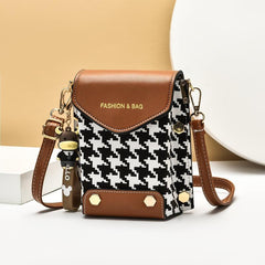 Small Faux Leather Crossbody Bag w/ Adjustable Strap