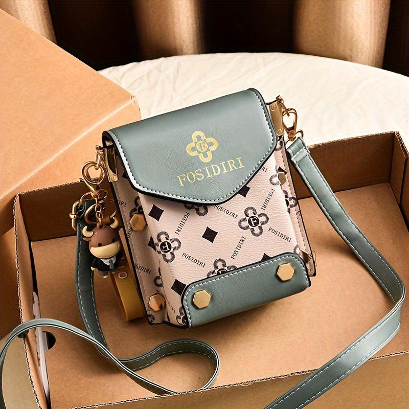 Small Faux Leather Crossbody Bag w/ Adjustable Strap