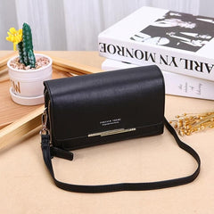 Metal Decor Crossbody Wallet Coin Purse Card Slots