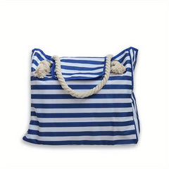 Summer Beach Canvas Tote Bag Floral Large Capacity Shoulder Bag Women's Handbag