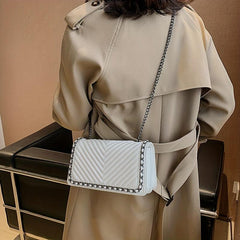 Flap Shoulder Bag Square Crossbody Quilted Satchel Bag