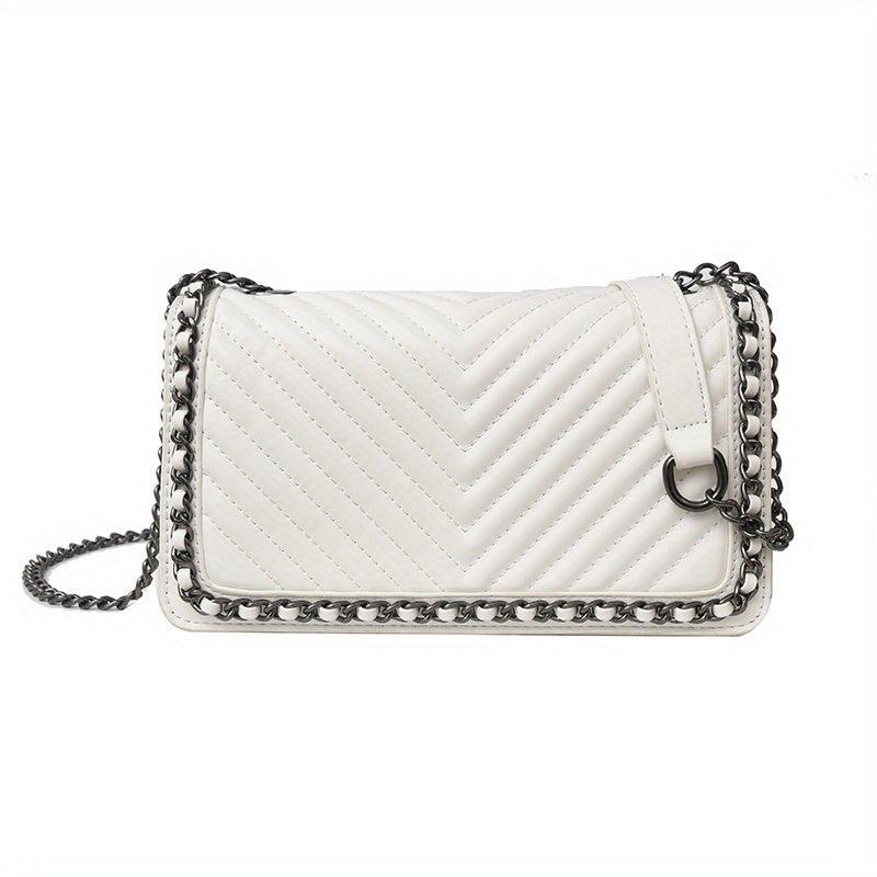 Flap Shoulder Bag Square Crossbody Quilted Satchel Bag