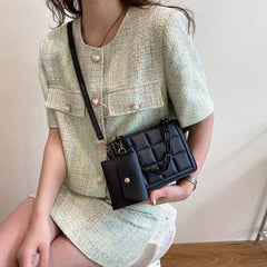 Quilted Chain Crossbody Bag with Wallet