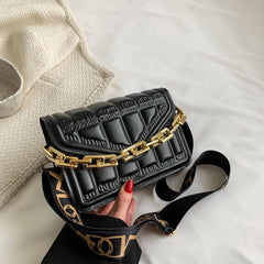 Geometric Embossed Square Shoulder Bag Flap Crossbody Bag