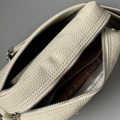 Minimalist Square Shoulder Bag Crossbody Purse Zipper Wide Strap