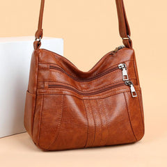Floral Pattern Crossbody Bag for Women with Zipper Closure