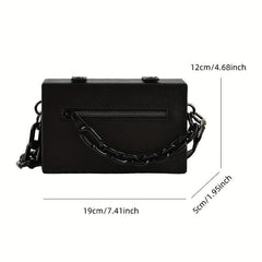 Minimalist Box Bag Chain Crossbody Bag Mini Hard Shell Square Purse
