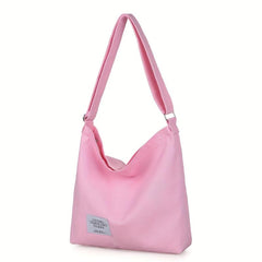 Literary Canvas Hobo Bag Large Capacity Crossbody Bag