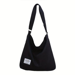 Literary Canvas Hobo Bag Large Capacity Crossbody Bag