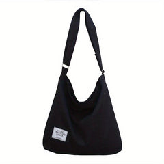 Literary Canvas Hobo Bag Large Capacity Crossbody Bag