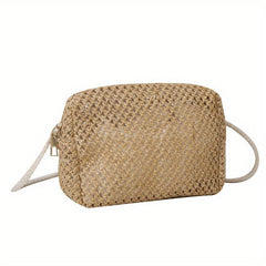 Straw Woven Crossbody Bag Rattan Handbag & Purse