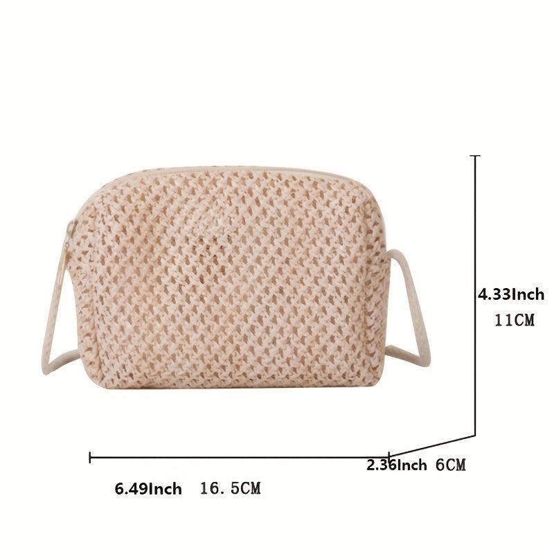 Straw Woven Crossbody Bag Rattan Handbag & Purse