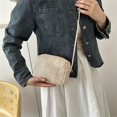Straw Woven Crossbody Bag Rattan Handbag & Purse