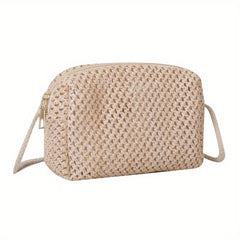 Straw Woven Crossbody Bag Rattan Handbag & Purse