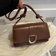 Minimalist Square Flap Shoulder Bag Vintage Bag